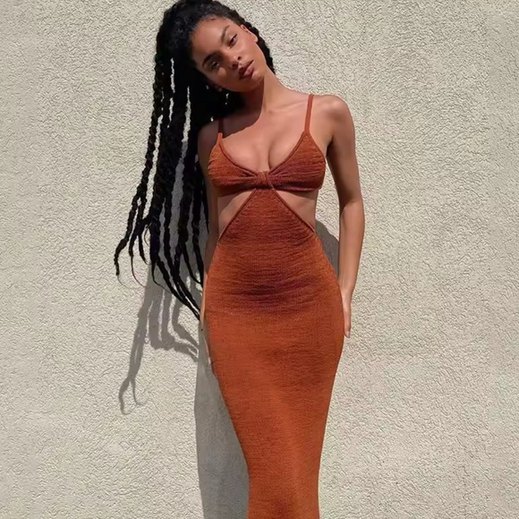 Lulu’s Opening Night Olive Green Cutout Bodycon Maxi Dress size S - Picture 1 of 7